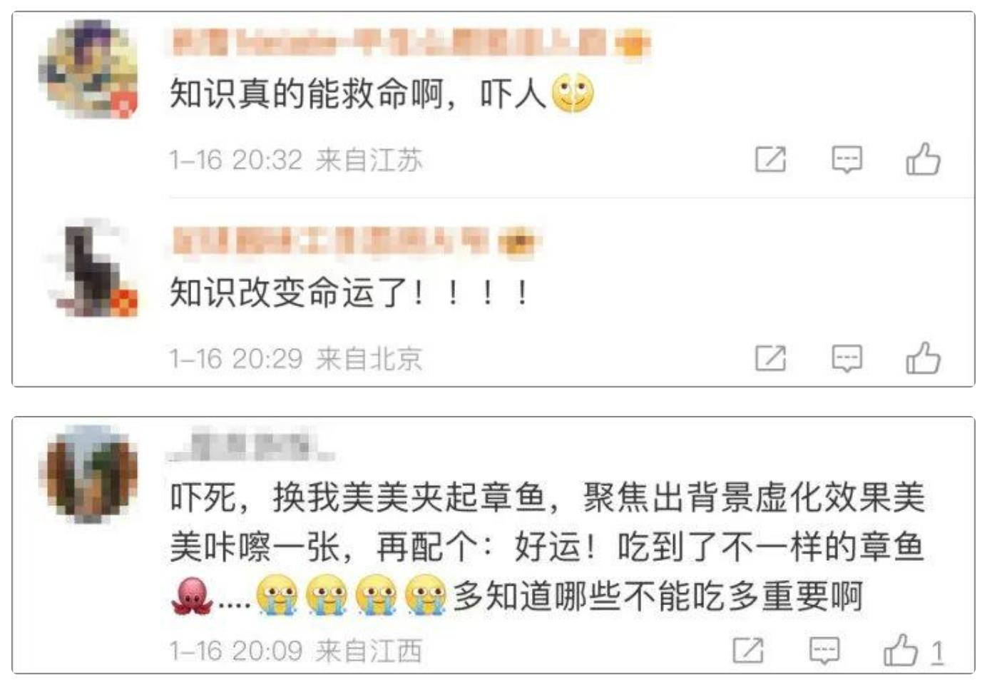 你知道什么是蓝环章鱼吗?网友吃火锅菜品中发现豹纹蓝圈